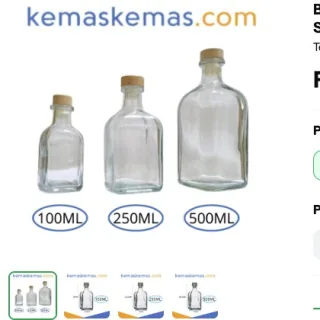 Foto sumber Botol Square Sumbat